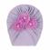 Caciulita tip turban cu floricele cu perlute aplicate (marime disponibila: 3-6