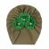 Caciulita tip turban cu floricele cu perlute aplicate (marime disponibila: 3-6