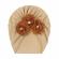 Caciulita tip turban cu floricele cu perlute aplicate (marime disponibila: 6-9