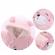 Combinezon plusat roz - ursulet (marime disponibila: 9-12 luni (marimea 20