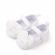 Pantofiori albi cu floricele din tulle aplicate (marime disponibila: 6-9 luni