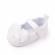 Pantofiori albi cu floricele din tulle aplicate (marime disponibila: 9-12 luni