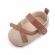 Pantofiori aurii cu fundita maro (marime disponibila: 3-6 luni (marimea 18