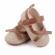 Pantofiori aurii cu fundita maro (marime disponibila: 3-6 luni (marimea 18