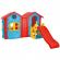 Casuta cu tobogan pentru copii pilsan double happy house blue