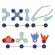Joc magnetic de construit clixo - animalute marine 24 piese