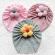 Caciulita tip turban cu model ajurat si floare aplicata (marime disponibila: