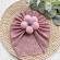 Caciulita tip turban cu model ajurat si floare aplicata (marime disponibila: