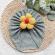 Caciulita tip turban cu model ajurat si floare aplicata (marime disponibila: