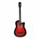 Chitara clasica ideallstore®, 95 cm, lemn, cutaway, rosie, stativ inclus