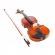 Vioara clasica din lemn ideallstore®, marime 1/4, maro, toc inclus