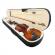 Vioara clasica din lemn ideallstore®, marime 1/4, maro, toc inclus