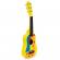Chitara din lemn pentru copii cu corzi metalice ecotoys yellow