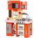 Bucatarie pentru copii chipolino kitchen 84 cm cu sistem de curgere apa, lumini, sunete si 79 accesorii