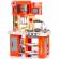 Bucatarie pentru copii chipolino kitchen 84 cm cu sistem de curgere apa, lumini, sunete si 79 accesorii