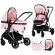 Carucior copii 3 in 1 chipolino aura pink marshmallow
