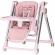 Scaun de masa chipolino super chef 2 in 1 pink marshmallow