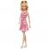 Barbie papusa barbie fashionista blonda cu parul prins in coada si rochie cu floricele