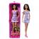 Papusa barbie fashionista bruneta cu rochie mov