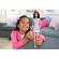 Papusa barbie fashionista bruneta cu rochie mov