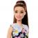 Papusa barbie fashionista satena cu rochie cu imprimeu floral