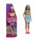 Papusa barbie fashionista cu par albastru platinat si top sport