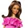 Papusa barbie fashionista satena cu rochie roz
