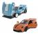 Hot wheels set 2 masinute metalice pull back gt-scorcher si porsche 911 gt3 1:43