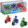 Eroi in pijamale set 3 motociclete cu figurina scara 1:64