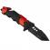 Briceag de vanatoare ideallstore®, fire fighter, 21 cm, otel inoxidabil, negru, husa inclusa