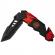 Briceag de vanatoare ideallstore®, fire fighter, 21 cm, otel inoxidabil, negru, husa inclusa