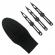Set 9 cutite de aruncat , ideallstore® , otel inoxidabil , negru