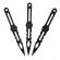 Set 9 cutite de aruncat , ideallstore® , otel inoxidabil , negru