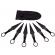 Set briceag fluture  si sase cutite de aruncat, black fury, ideallstore®, otel inoxidabil, teaca inclusa
