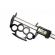 Set briceag fluture , rozeta si 6 cutite de aruncat , ideallstore® ,otel inoxidabil,negru