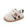 Adidasi ivoire cu dungi negre pentru bebelusi - teddy (marime disponibila: