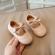 Pantofi roz pudra cu volanas si fundita (marime disponibila: marimea 21)