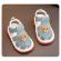 Sandalute bleu cu piuitoare - bear family (marime disponibila: 9-12 luni
