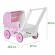 Carucior de papusi din lemn tt003 ecotoys - roz