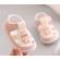 Sandalute roz cu ivoire pentru fetite - bebe (marime disponibila: marimea 21)