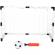 Set poarta cu plasa pentru fotbal, minge si pompa inclusa, 120x57x83 cm