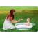 Cadita de baie cu dop de scurgere si termometru ricokids rk-282 - albastru