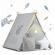 Cort de joaca pentru copii cu lampa si 2 pernite nukido 107 x 116 x 110 cm - gri