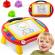 Masuta cu tabla magnetica pentru desenat cu accesorii incluse ricokids 772200 - rosu