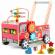 Antemergator din lemn tip masina de pompieri si diverse activitati, 48 x 27.5 x 40.5 cm, ricokids