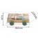 Carucior din lemn cu blocuri din lemn incluse, 20.5 x 17.5 x 6 cm, nukido