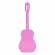Chitara din lemn cu 6 corzi pentru copii, 86 x 31 cm, ecotoys hx18026-34 - roz