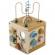 Cub educational din lemn cu diverse activitati, 15.5 x 17 cm, nukido