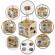 Cub educational din lemn cu diverse activitati, 15.5 x 17 cm, nukido