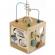 Cub educational din lemn cu diverse activitati, 15.5 x 17 cm, nukido